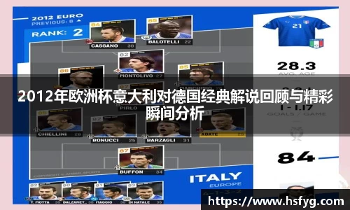 2012年欧洲杯意大利对德国经典解说回顾与精彩瞬间分析